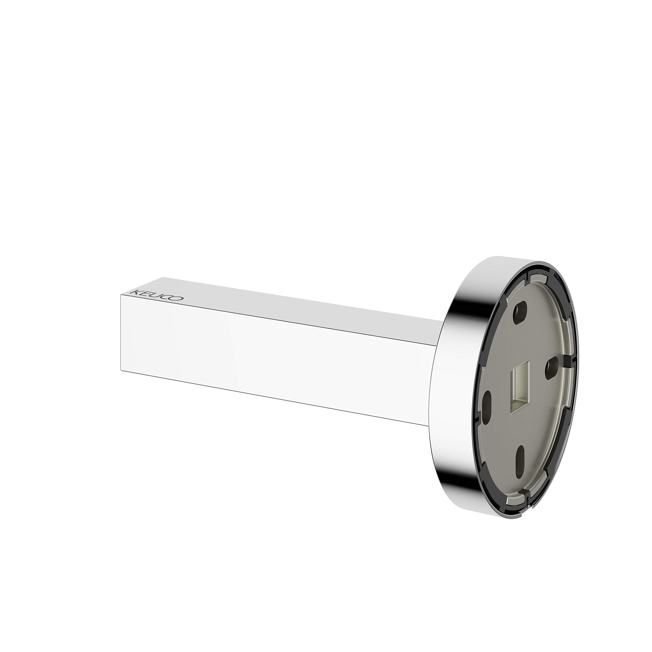 KEUCO Ersatz-Rollenhalter aus Metall, Hochglanz-verchromt, WC-Rollenhalter für Badezimmer und Gäste-WC, 1 Rolle, Toilettenpapier-Halter, Edition 90 | inkl. Schrauben und Dübel, Toilettenpapierhalter zum Bohren