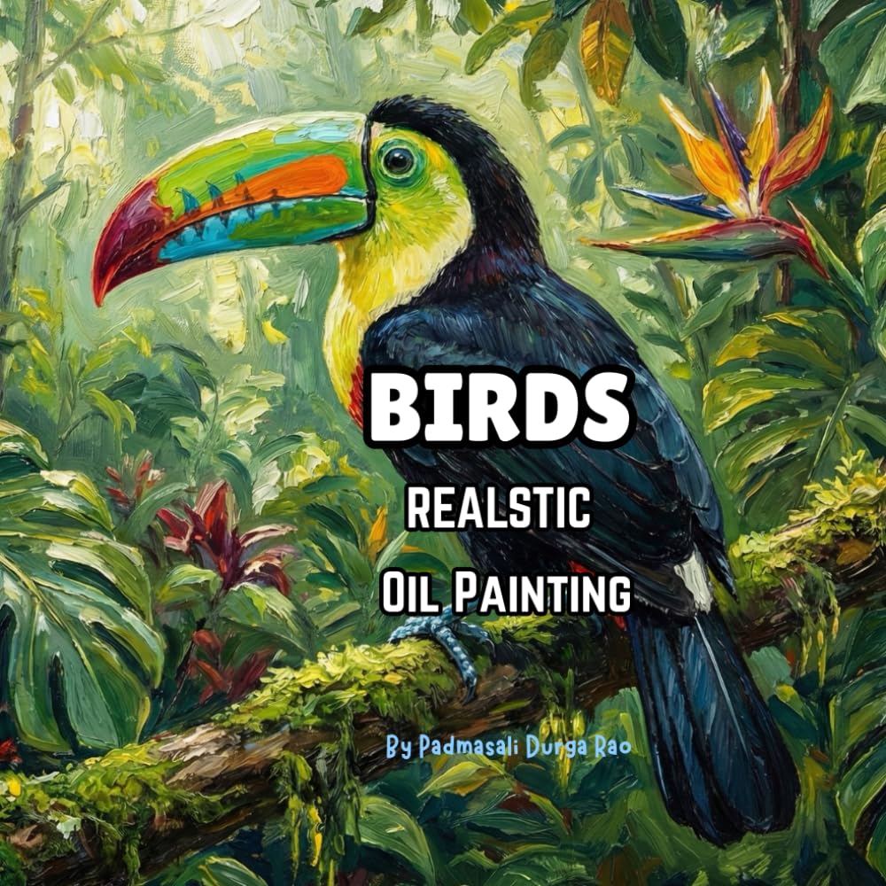 Peinture d'oiseaux réaliste album d'art et d'images de nature à l'huile