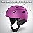 Odoland Ski Helmet and Goggles Set for Adults & Youth, Snowboard Helmet with Goggles - Shockproof Winter Sports Helmet with Protective Shell for Men, Women & Teens, Purple, S