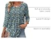 Tops de manga 3/4 para mujer XIEERDUO 2026, túnicas plisadas casuales de cuello redondo 7