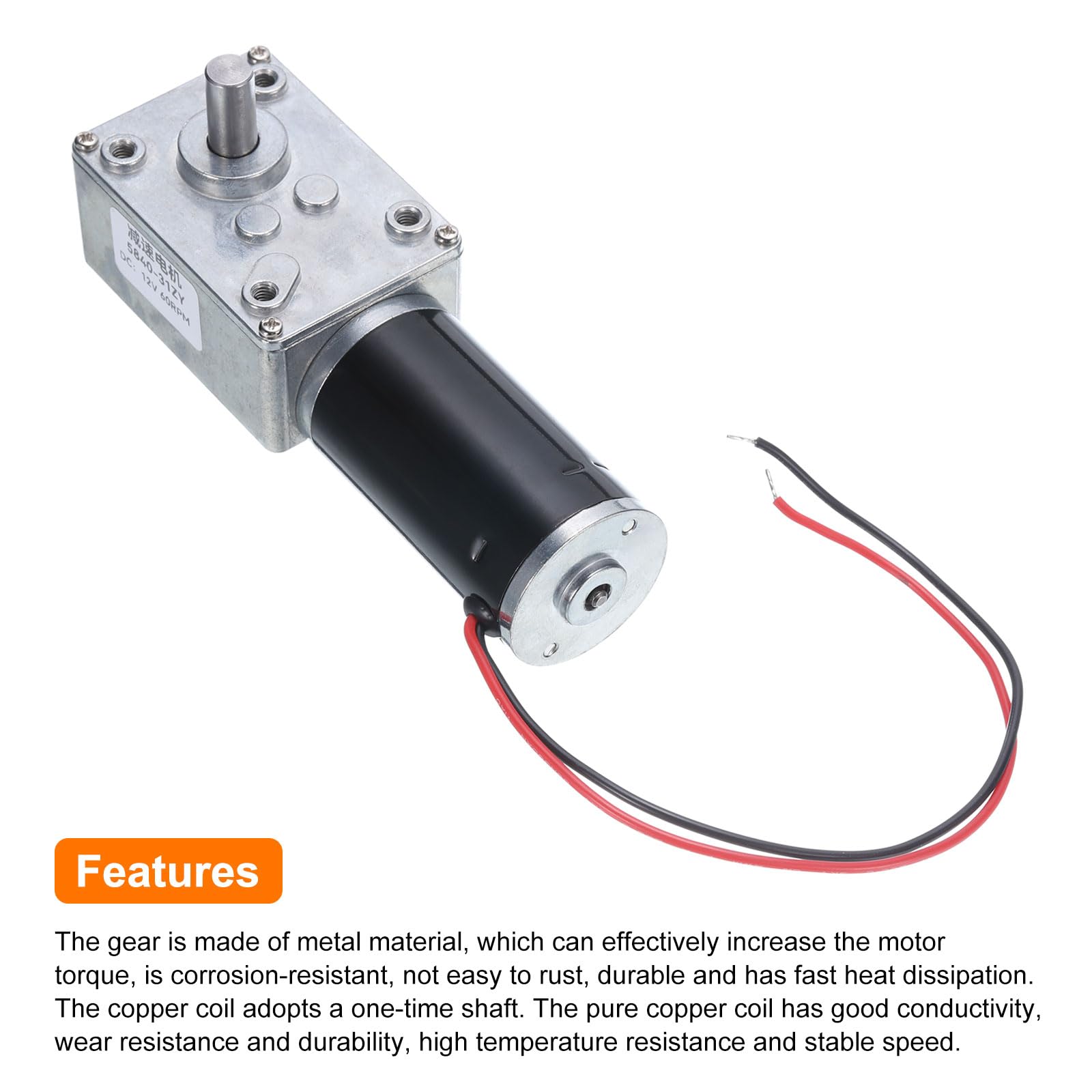 Motoriduttore DC 12V 100RPM - Alta Coppia Per Tendine E Robot - Foto 3