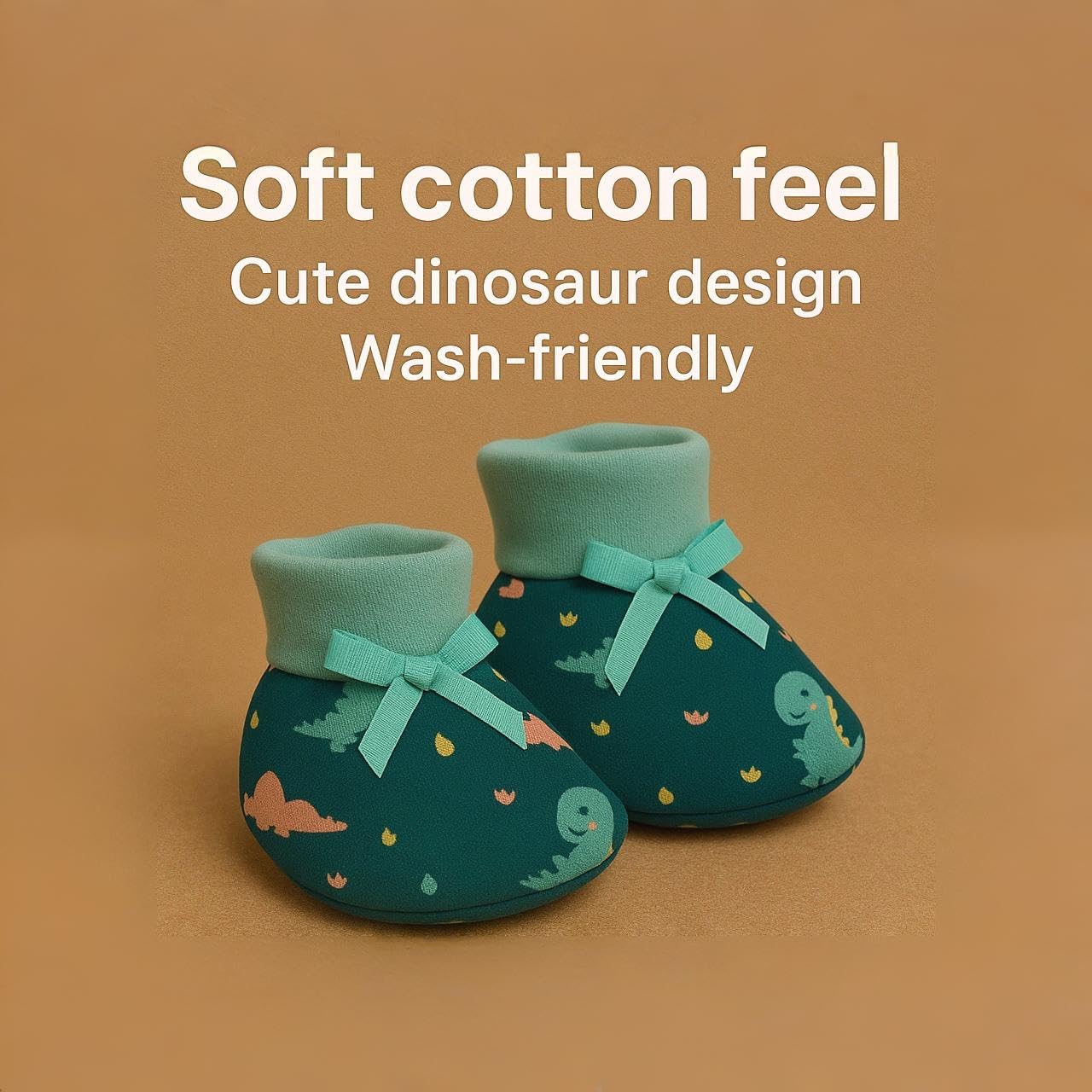 Adhigams Baby Booties Set | Soft Cotton Baby Booties with Comfortable Terry Base for Gentle Support, Cute & Durable Footwear Designed for Regular Use and Easy Comfort | Pack of 1 (6-9 Months) 1