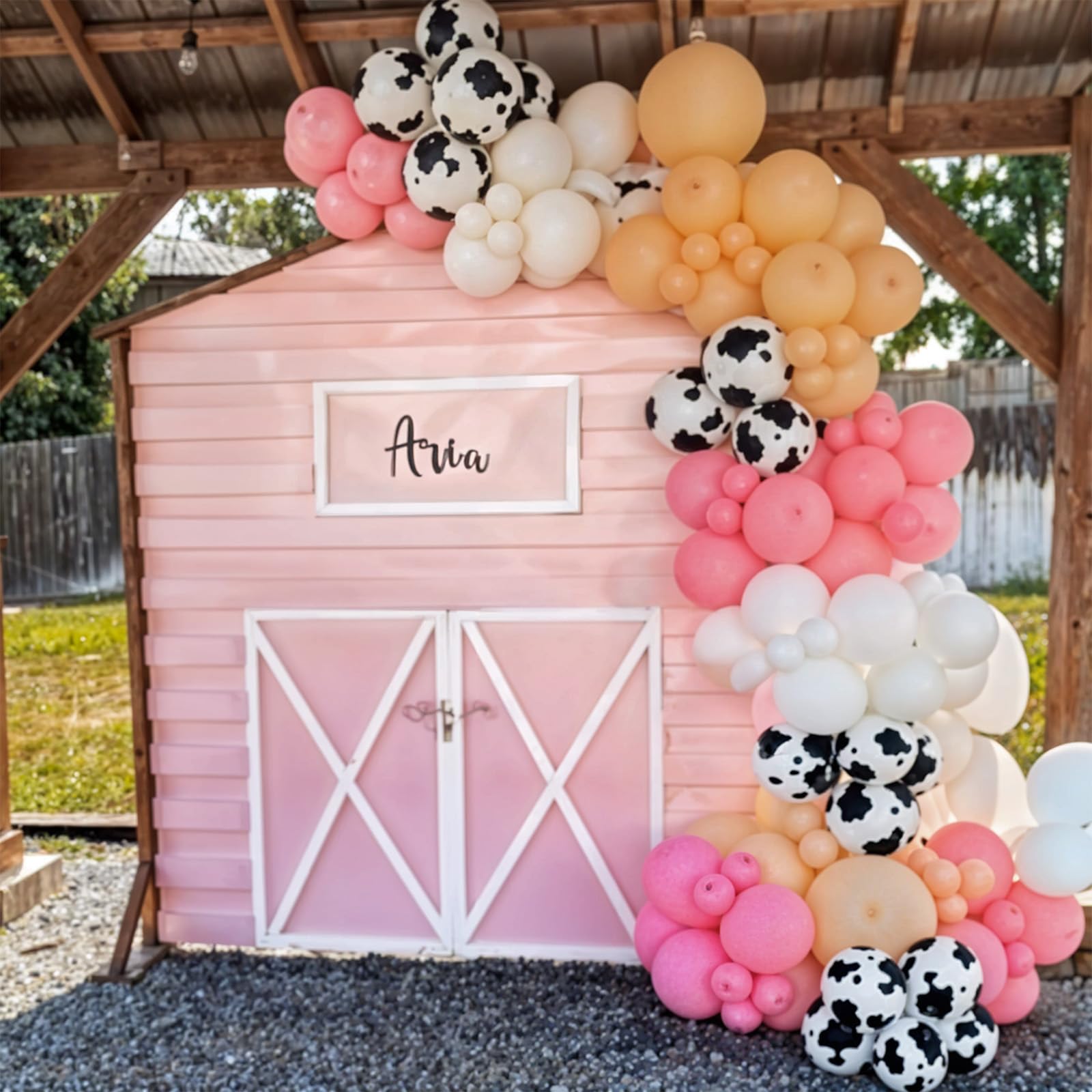Luftballons Rose Beige, 12 Zoll 60 Stü Ballons Blush Pastell Rosa Pink Creme Beige Weiß mit Kuhdruck Helium Ballon für Mädchen Geburtstag Kinder Babyparty Baby Braut Shower Cowgirl Hochzeit Party Deko