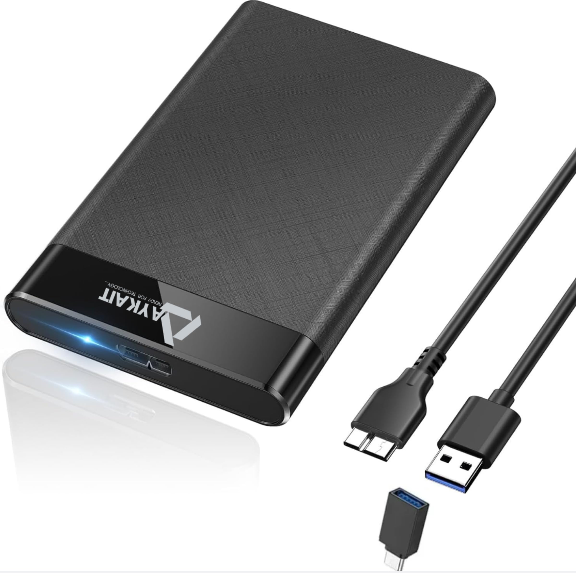 AYKAIT Ultra Slim 300GB Portable External Hard Drive USB 3.0 – Compatible with PC, Mac, Laptop, Desktop, PS4, Xbox One – High-Speed Data Transfer – 2-Year Warranty