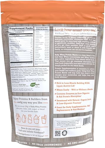 Miniatura 2 de swiig Daily Whey Protein Matrix (chocolate, 2.2 lb)
