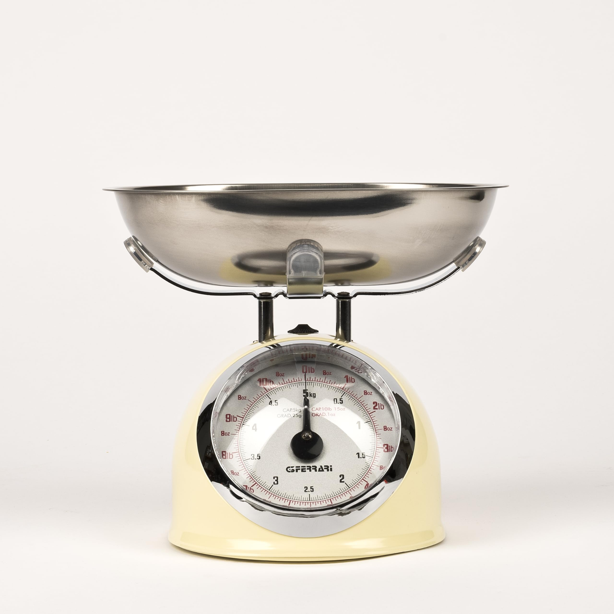G3 Ferrari Bilancia Meccanica da Cucina Aska 5 kg Metallo Panna