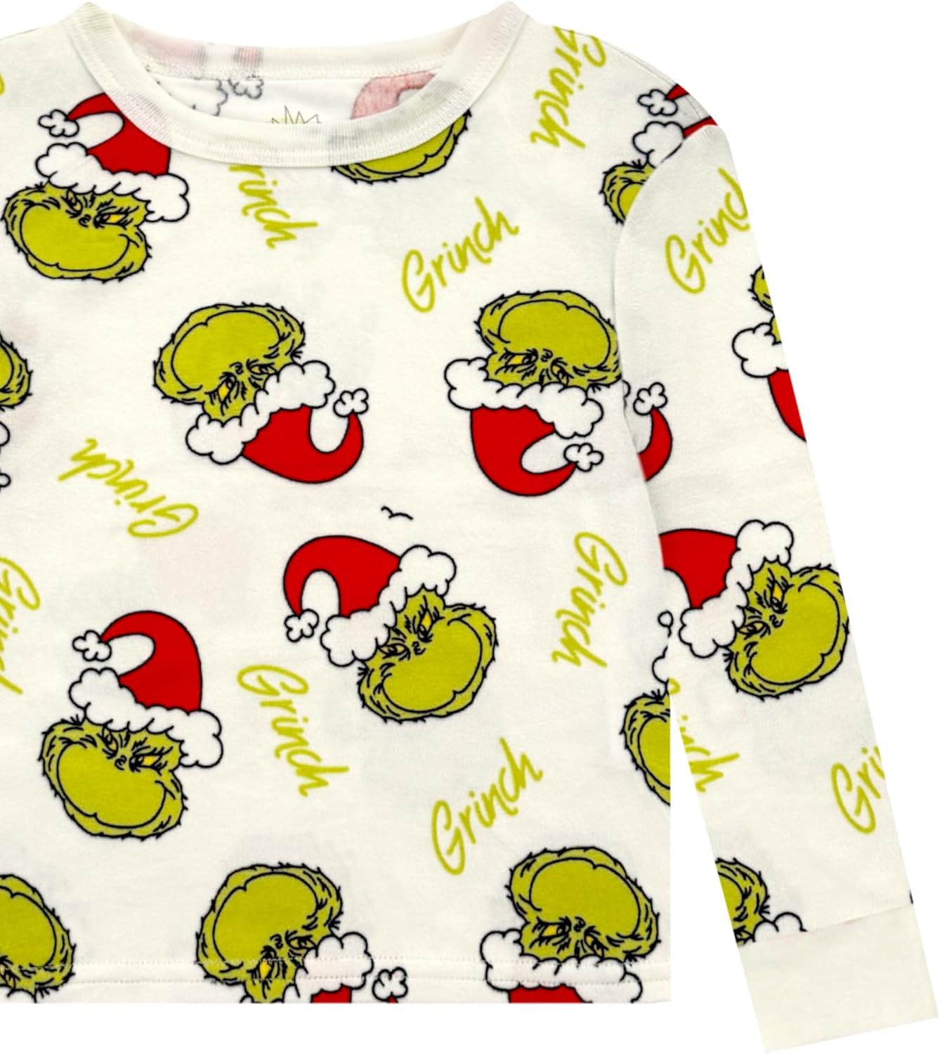 The Grinch Pajamas Girls 2-Piece Matching Set - Kids Soft Christmas PJs Loungewear - Long Sleeve & Shorts - Official Product - Image 4