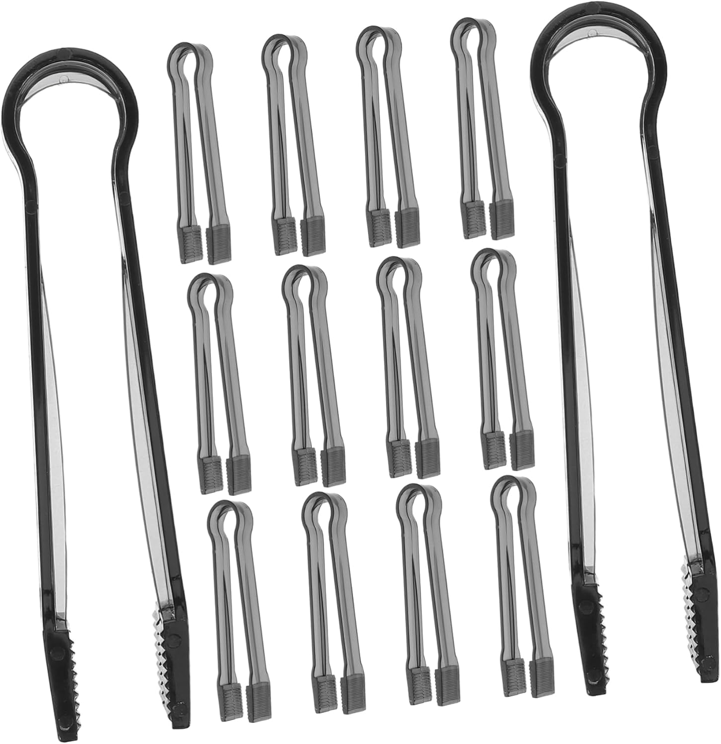 KICHOUSE 15pcs Clear Buffet Tongs For Ice Snacks And Pastries Reusable Multi-functional Serving Tools Salad Serving Tongs For Home And Events KICHOUSE 15pcs Clear Buffet Tongs For Ice Snacks And Pastries Reusable Multi-functional Serving Tools Salad Serving Tongs For Home And Events