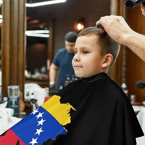 Miniatura 5 de Capas impresas con mapa de la bandera de Venezuela para peluquería profesional para hombres y mujeres