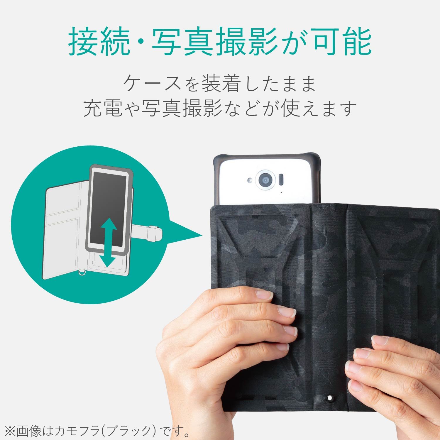 Amazon.co.jp: エレコム スマホケース 手帳型 マルチケース 衝撃吸収