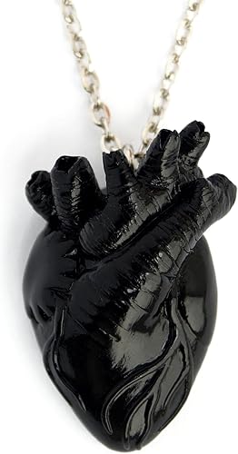 Miniatura 7 de Anatomical Heart Necklace (Black Cord)