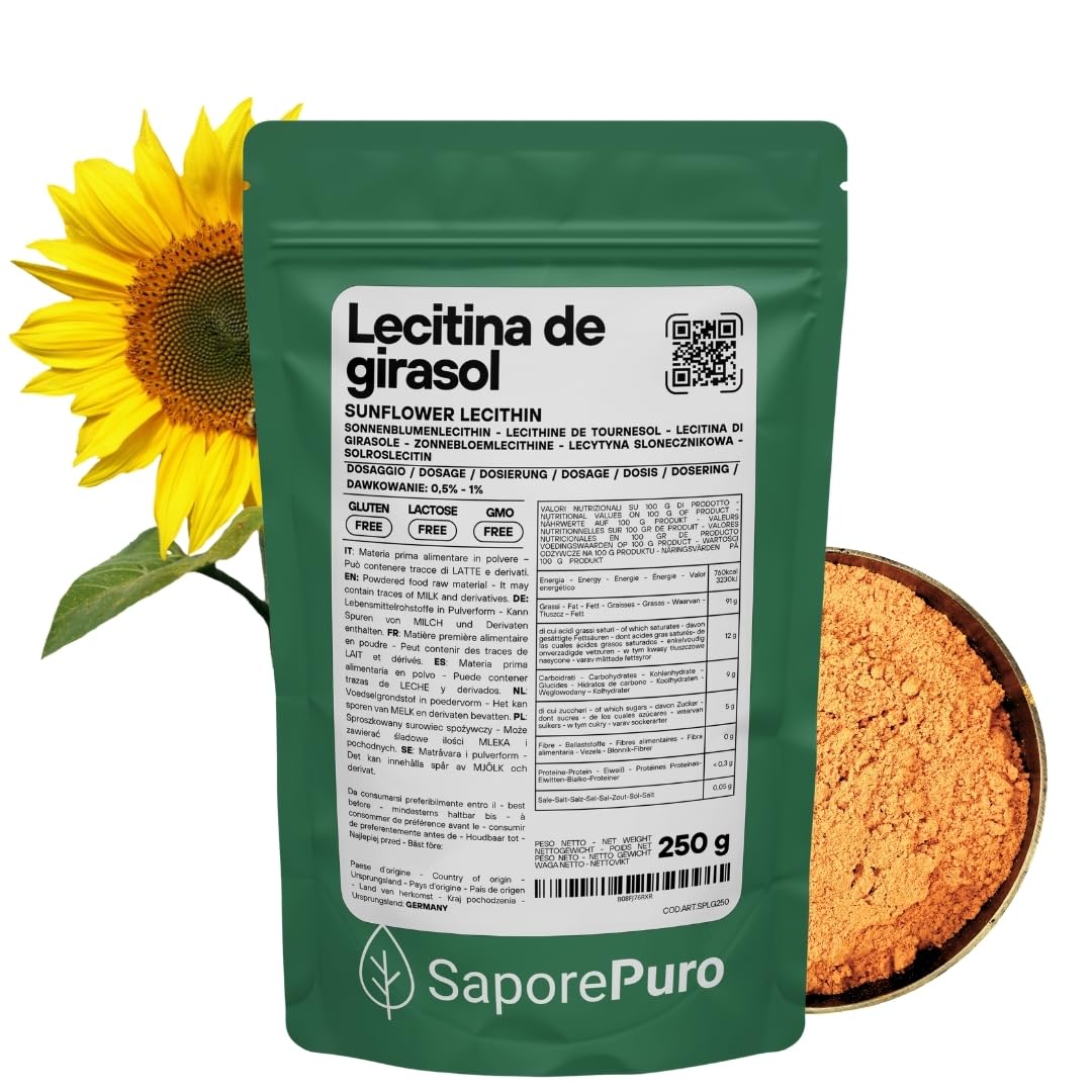 Lecitina de girasol en polvo 250 gr