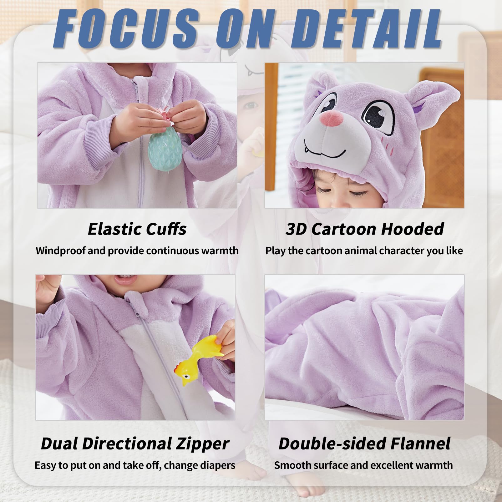 Pagliaccetto Neonato Invernale Costume Neonato, Flanella Unicorno Dinosauro Costume Neonata Sacco Nanna con Cappuccio Animale Tuta Neve Tutone Pile Bambino 0-36 Mesi