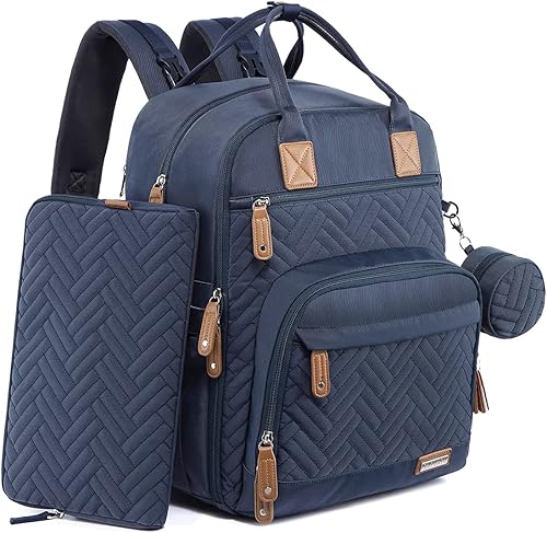 iniuniu Mochila para pañales, kit 4 en 1, bolsas de bebé unisex grandes para niños y niñas, mochila de viaje impermeable con bolsa para pañales