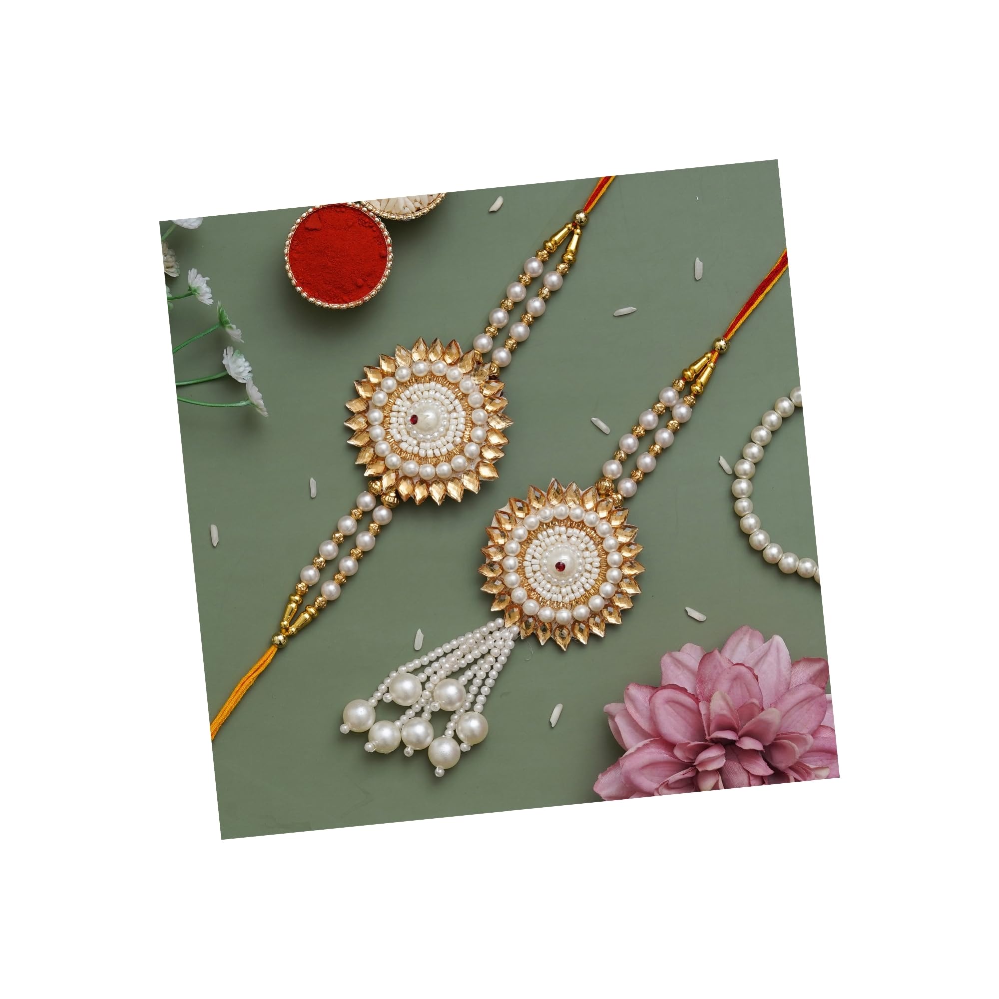 See full amazon price history chart for eCraftIndia Pearls Designer Bhaiya Bhabhi Rakhi Set with Roli Chawal Pack - Rakhi for Brother, Bhaiya, Bhai - Lumba Rakhi for Bhabhi, Sister eCraftIndia Pearls Designer Bhaiya Bhabhi Rakhi Set with Roli Chawal Pack - Rakhi for Brother, Bhaiya, Bhai - Lumba Rakhi for Bhabhi, Sister (B0C8NKRR3W) Amazon Price History, Amazon Price Tracker