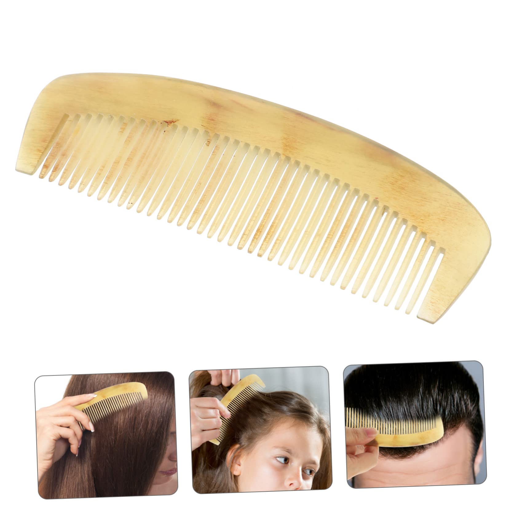 Peigne à Cheveux Anti-statique en Corne Naturelle pour Femme