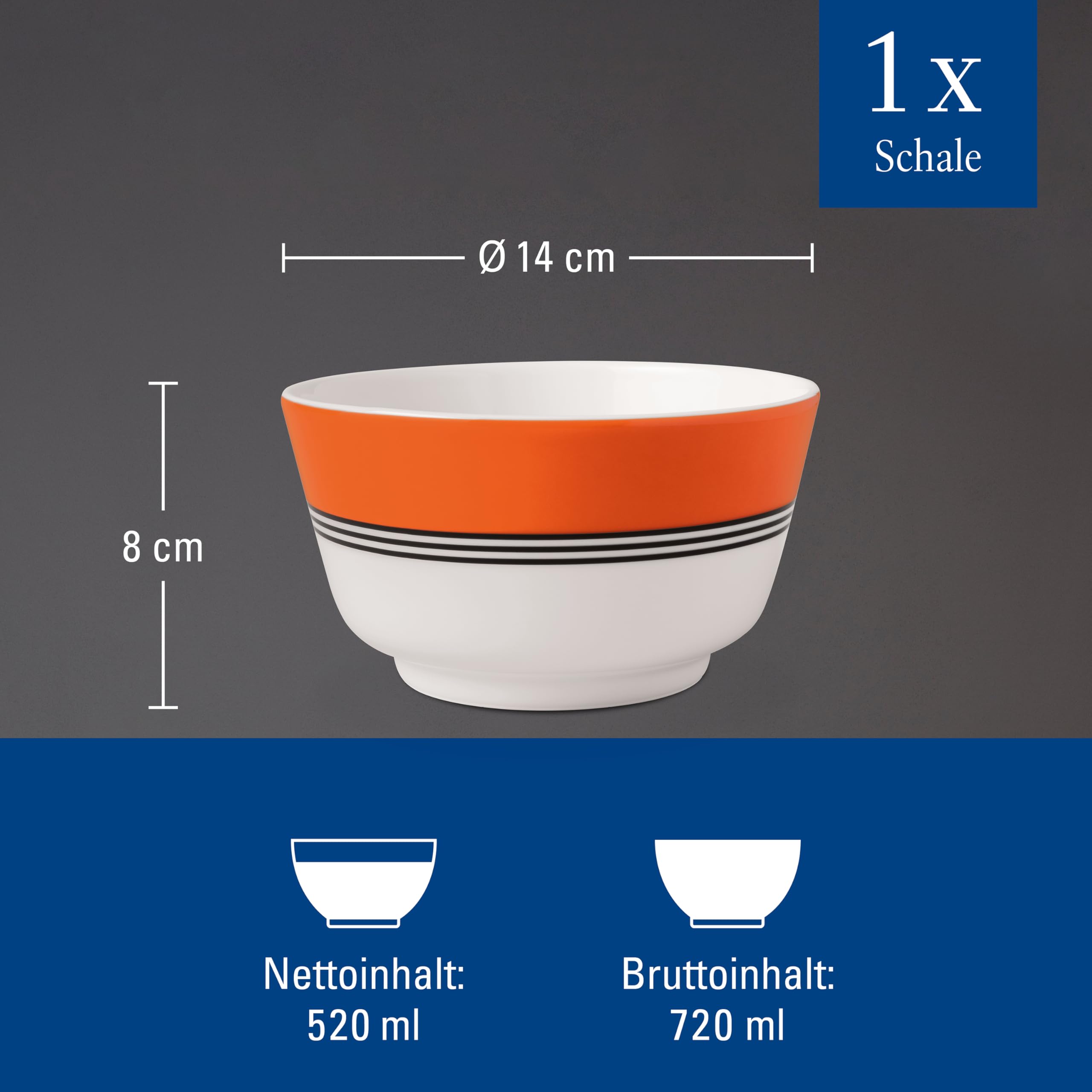 Villeroy & Boch - Memphis Collection ciotola per cereali, multicolore, lavabile in lavastoviglie, utilizzabile nel microonde, ciotola, design iconico, porcellana Premium