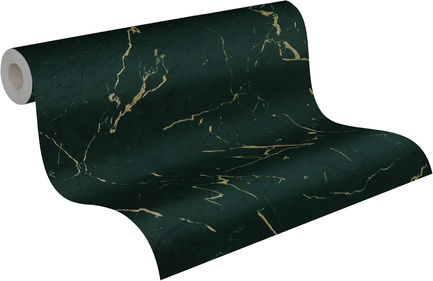 Livingwalls Marble Wallpaper Metropolitan Stories 2 A.S. Création Non-Woven 10.05 m x 0.53 m Green Metallic Made in Germany 378555 37855-5