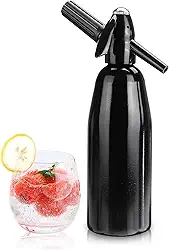 ALIMOTA Soda Siphon – Máquina de Refrigerante Portátil Premium, Máquina de Água com Gás Versátil, Máquina de Refrigerante Sem Esforço, Compatível com Tanques de Co2 para Máquina de (3,74 X 3,74 X 1,3
