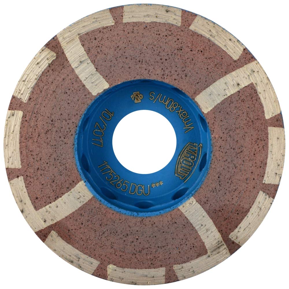 Tyrolit 356569 Premium Sthd Dgu Diamond Plate, 100 mm x 18 mm x 22.23 mm, 5 Segment Height