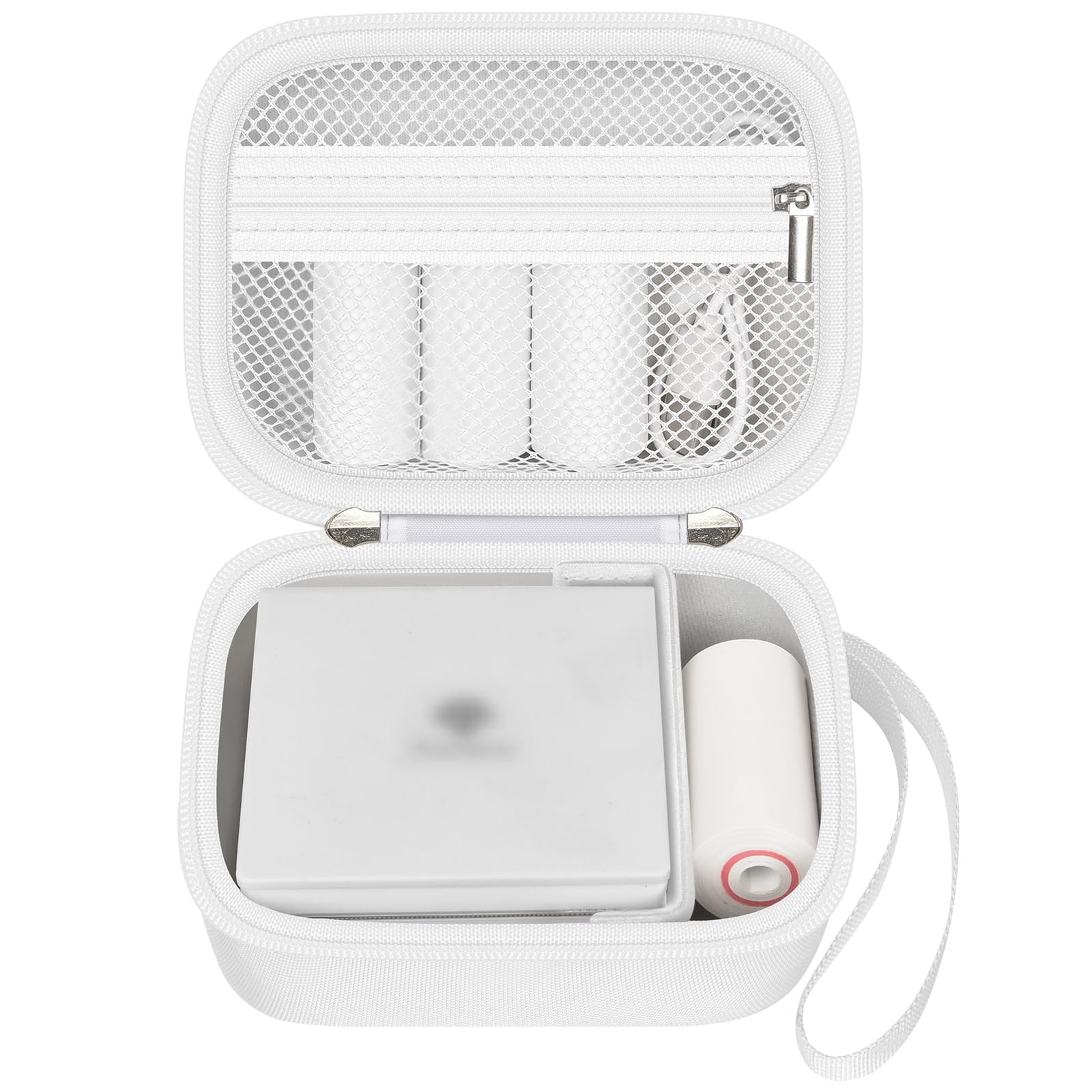 Mini Portable Printer Case with Mesh Pocket and Detachable Strap