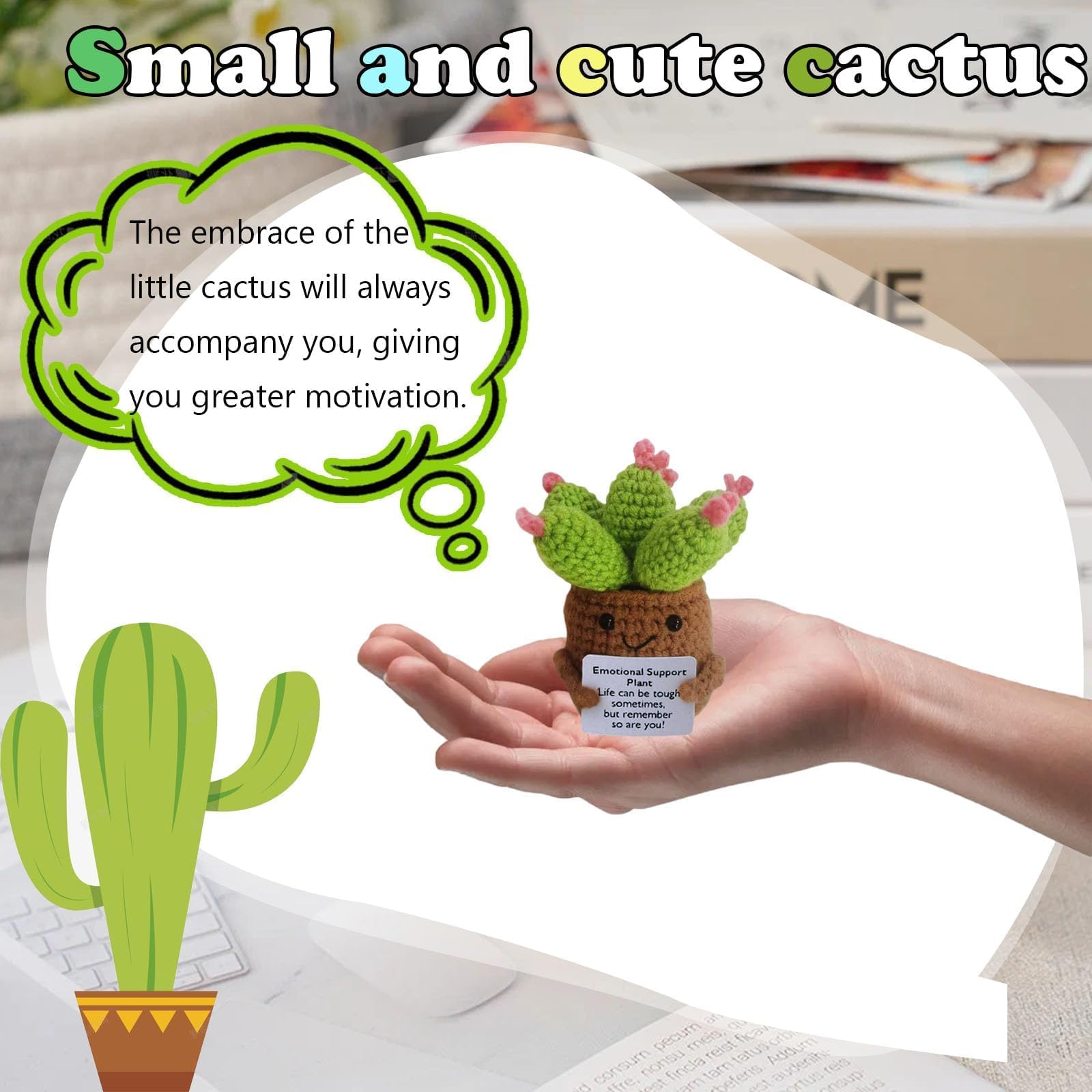 GZGRYTRC Emotional Support Plant, Exquisite Emotional Support Crochet - Image 4