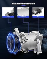 Vista 172 de ECCPP Compresor de CA 1997-2003 apto para Mitsubishi Montero Sport 3.0L 1999-2004 para Mitsubishi Montero Sport 3.5L Compresor de aire acondicionado