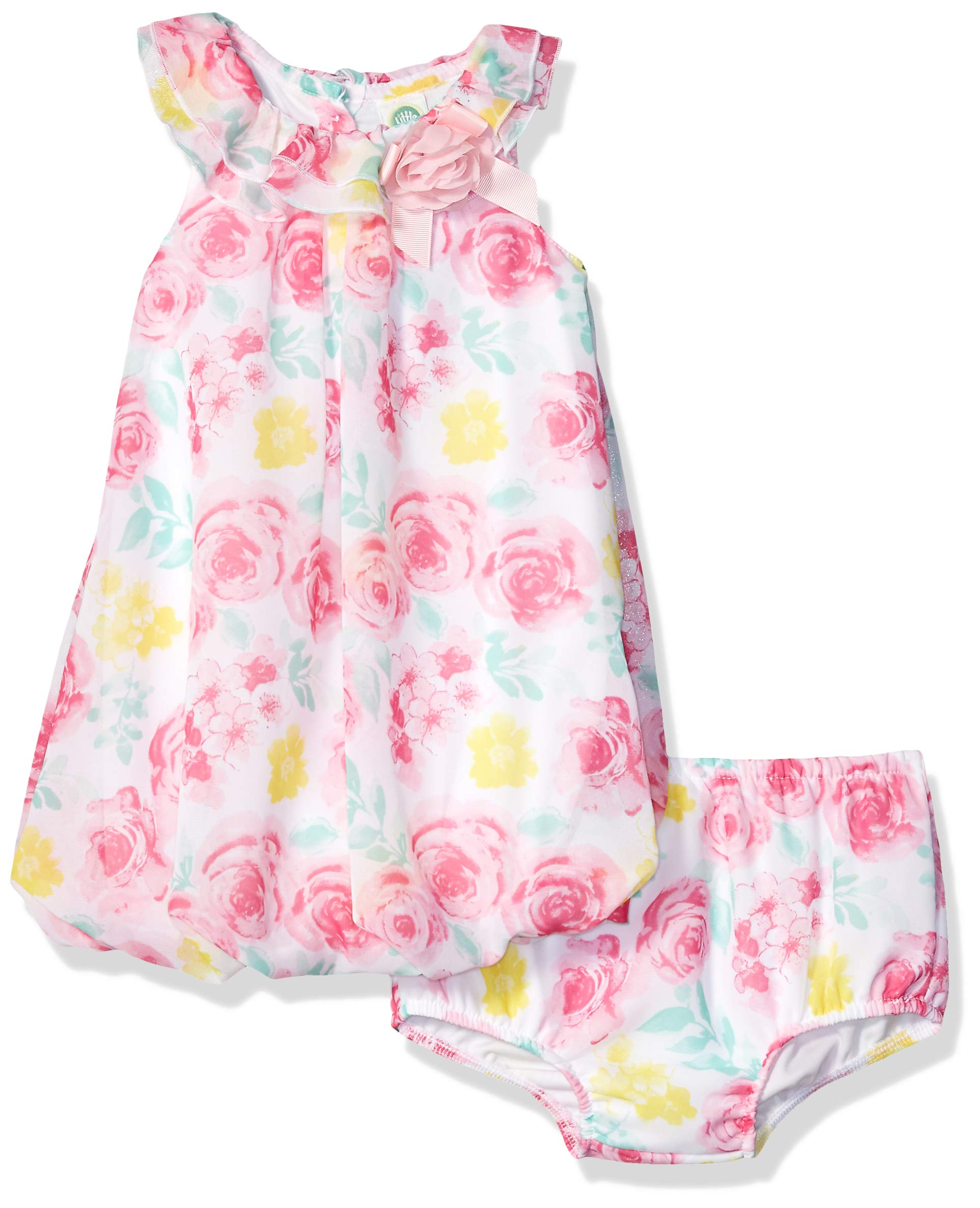 Little Me baby girls Chiffon Sets Playwear Dress, Floral, 24 Months US