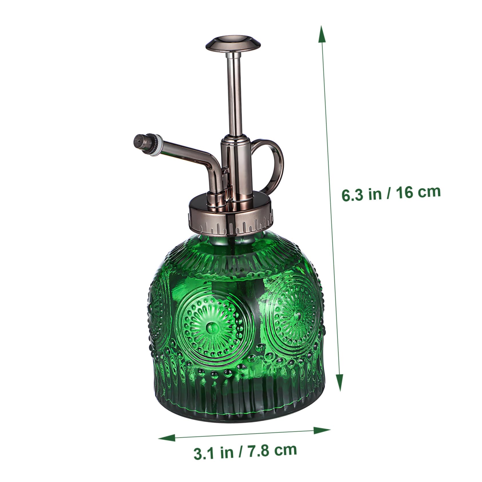 GALPADA 5 Pièces Bouteille Pulvérisateur Plantes Vaporisateur Main Élégant Vert avec Tête Cuivrée Vaporisateur Réutilisable pour Jardinage Intérieur et Extérieur