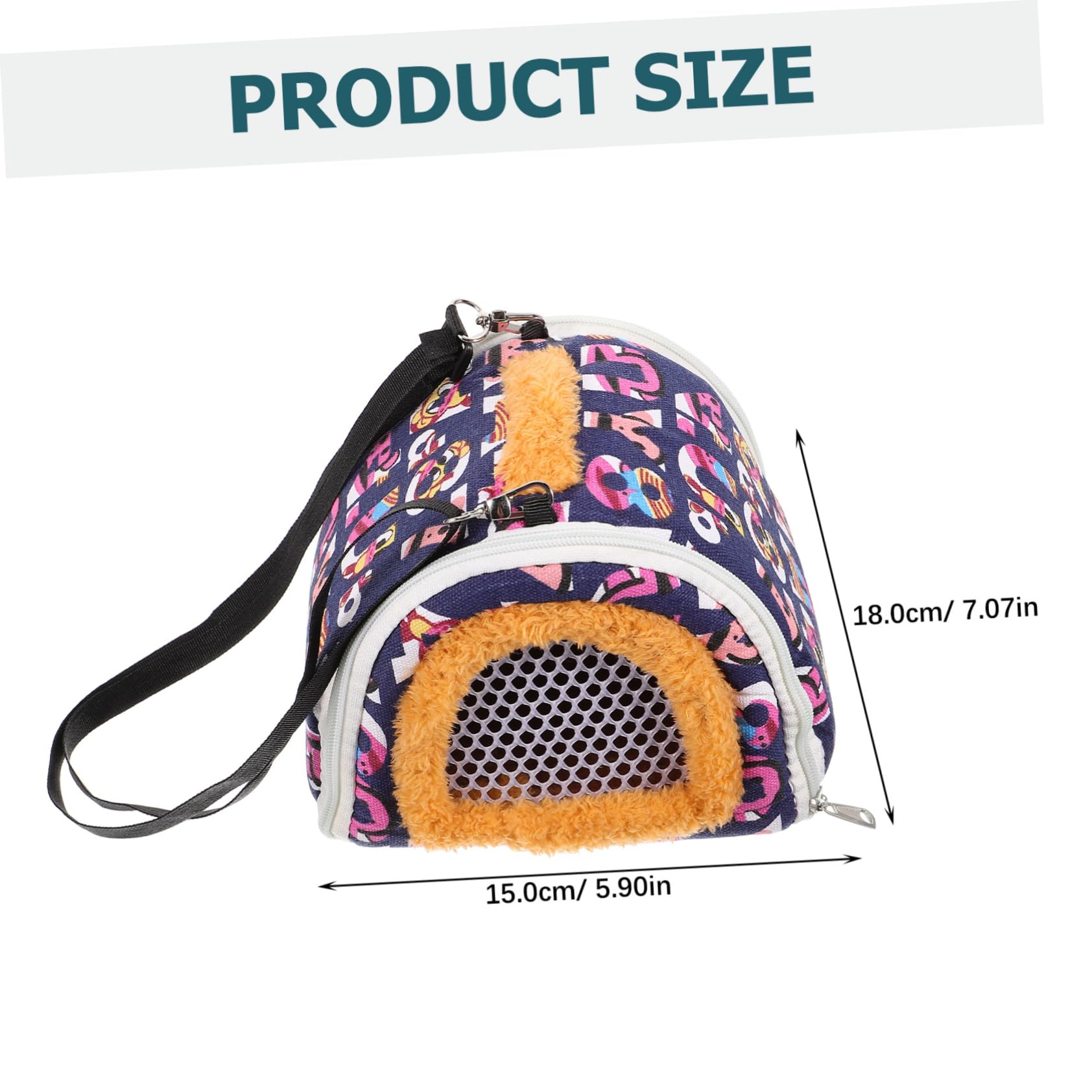 HOLIDYOYO Animal Carrier Bag Portable Hamster Travel Pouch with Breathable Mesh for Hamsters Gerbils Guinea Pigs and More Convenient Zipper Design for Outdoor Adventures