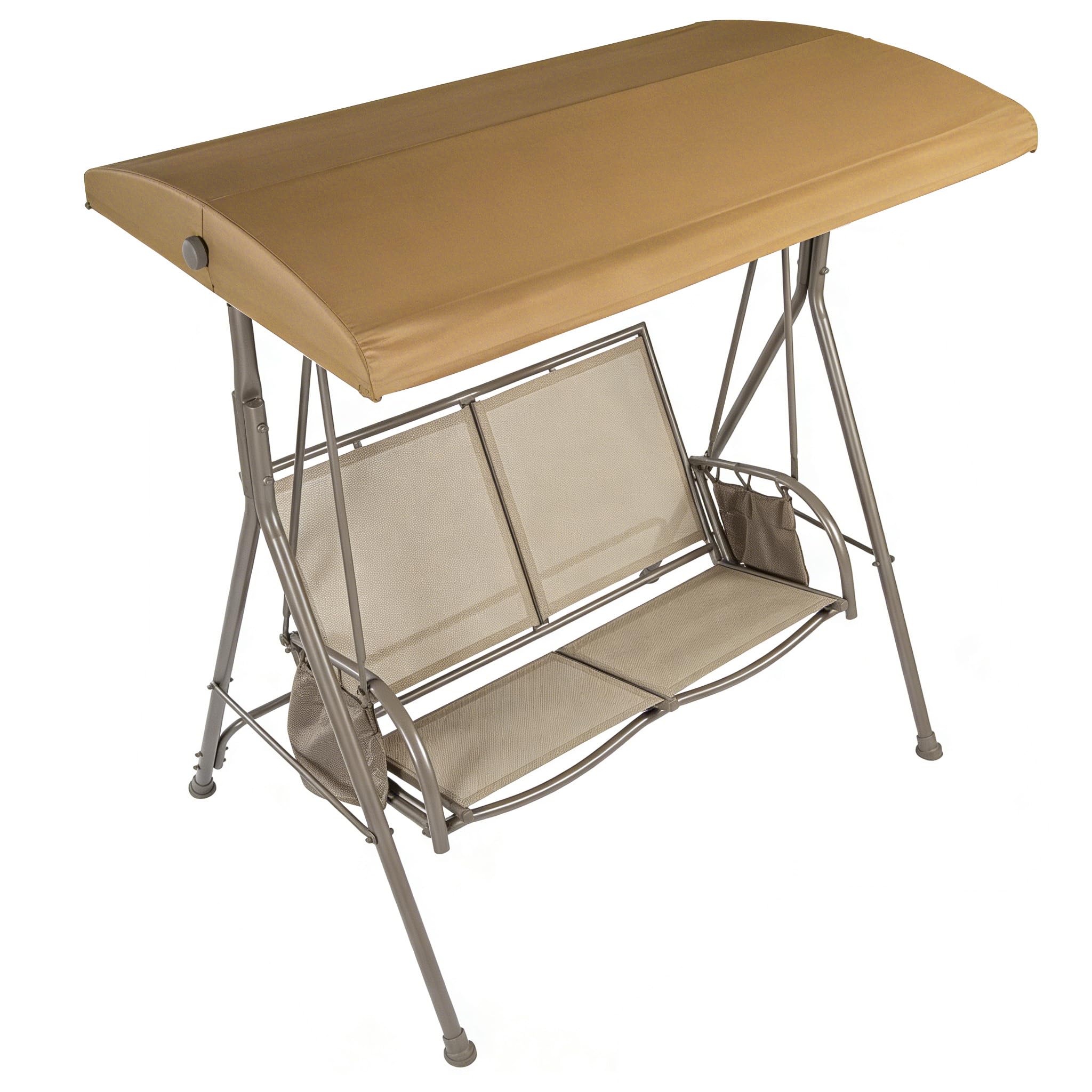 Photo 1 of SCOMANAGE 3 Seat Patio Swing Replacement Canopy, Waterproof UV Resistant Outdoor Top Cover Compatible with Callimont Park Swing, Beige