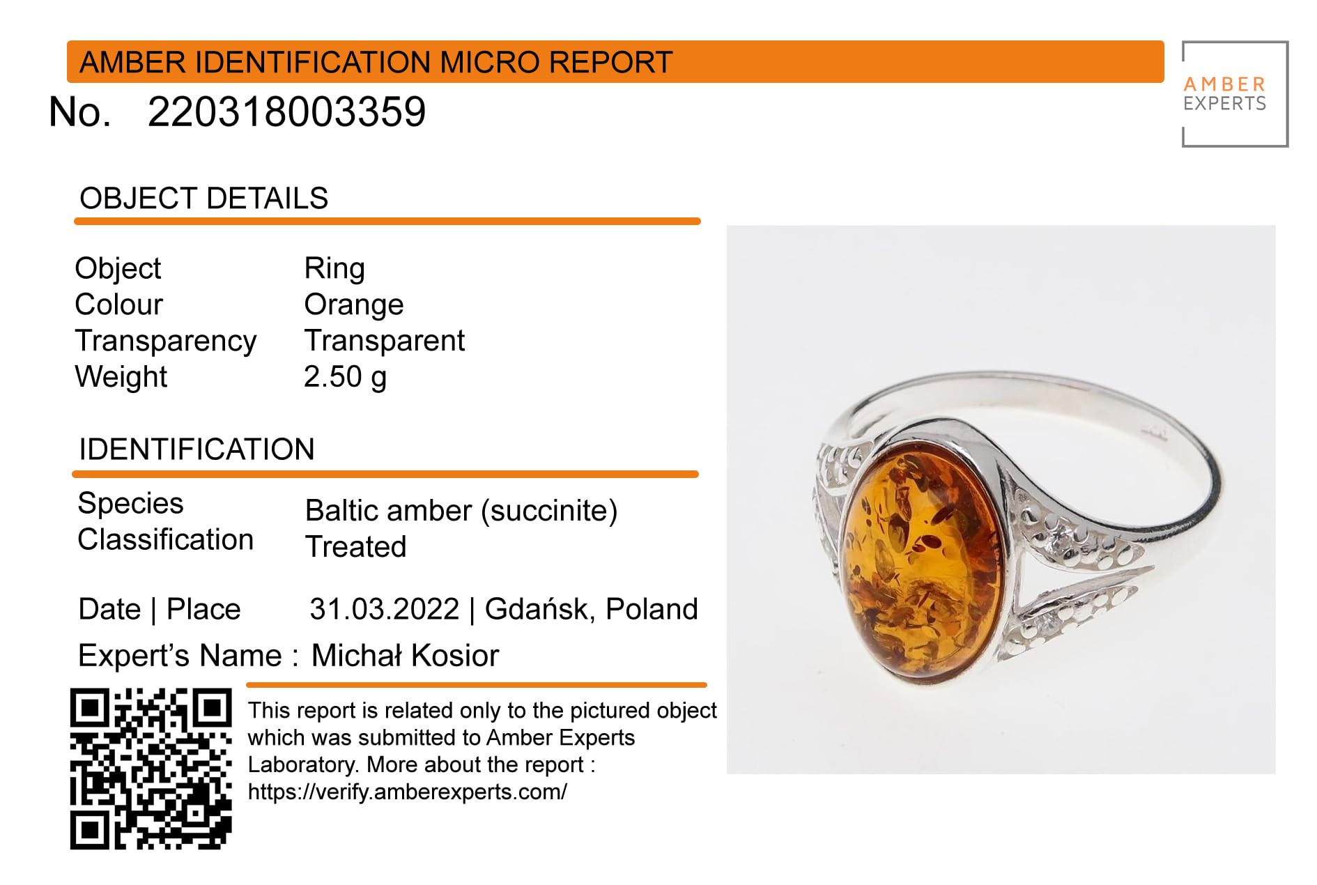 Holiday Gift Shops Sterling Silber und Baltischer Honig Bernstein Ring Salma
