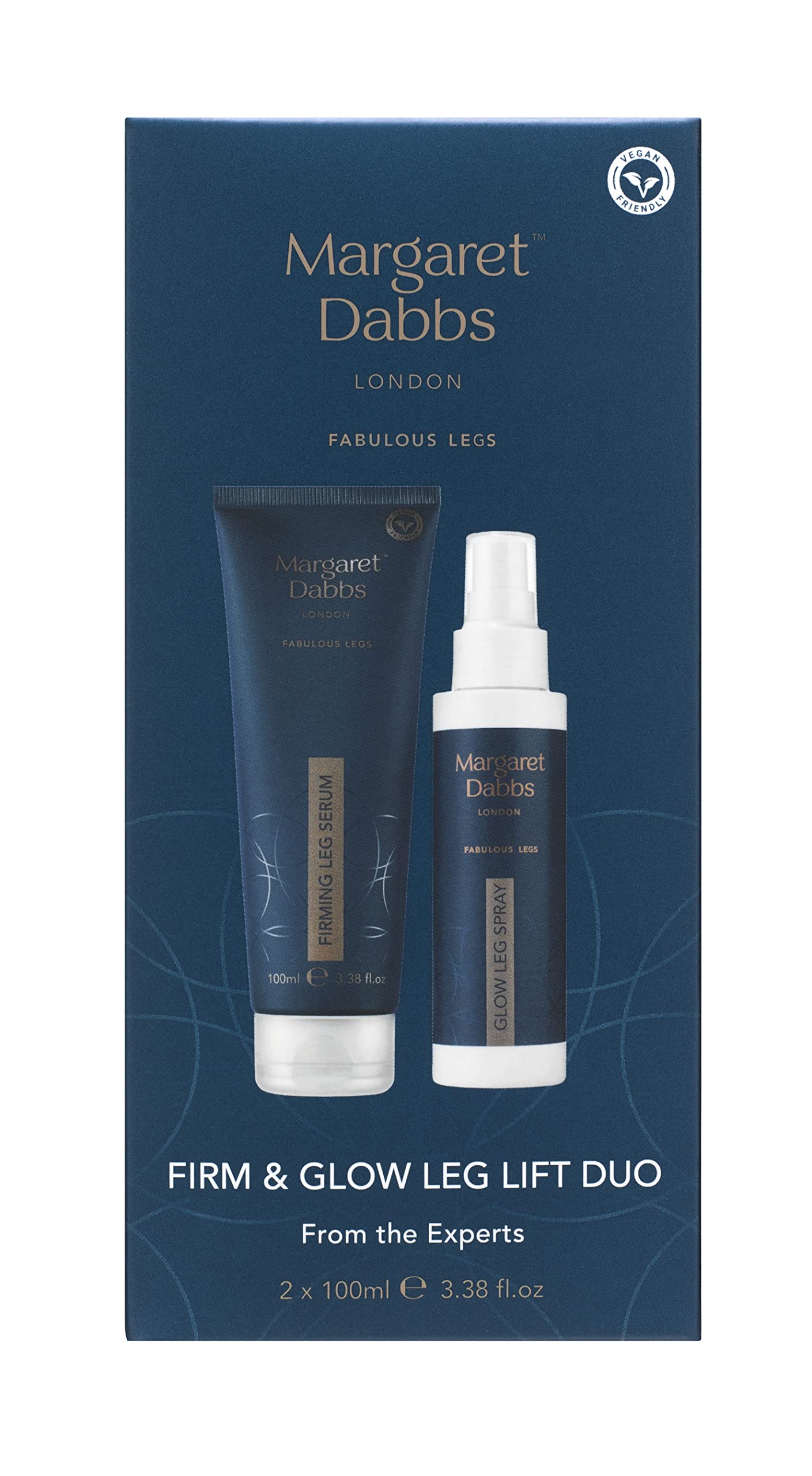 Margaret Dabbs Firm & Glow Fabulous Legs Duo Set, Serum & Spray