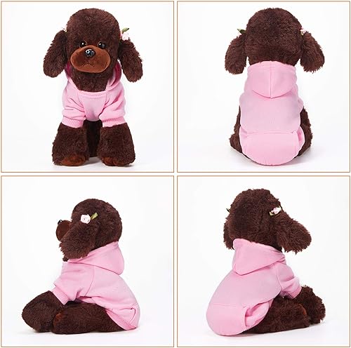 Miniatura 3 de 2 sudaderas con capucha para perro de invierno para perros pequeños, con bolsillo, abrigo de algodón para chihuahua, ropa para disfraz de cachorro