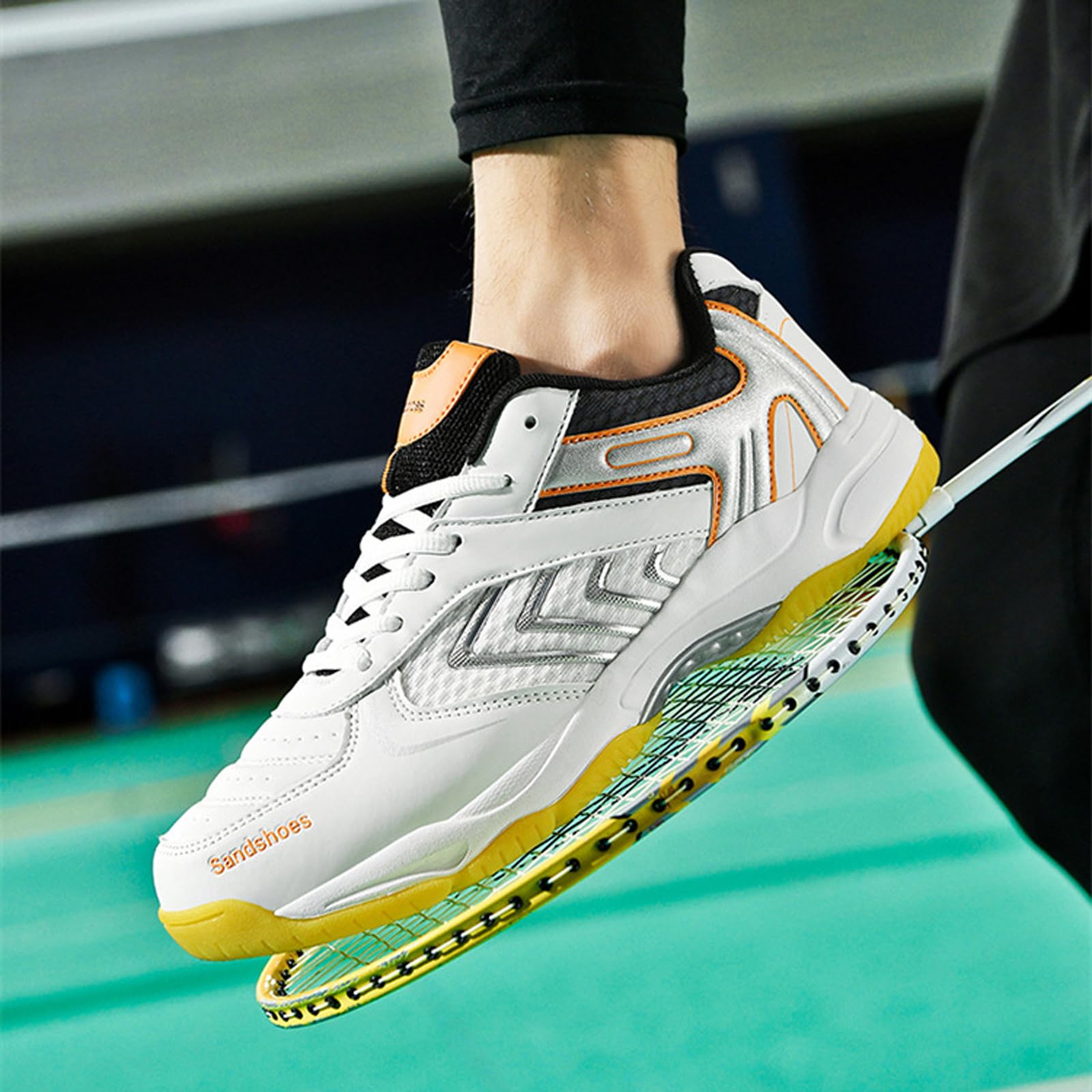 Zapatos De Bádminton,Zapatillas De Tenis,Zapatillas De Tenis De Mesa,Zapatos de Squash,Antideslizantes,con absorción de Golpes,para Squash,Tenis de Mesa,ráquetbol y Voleibol