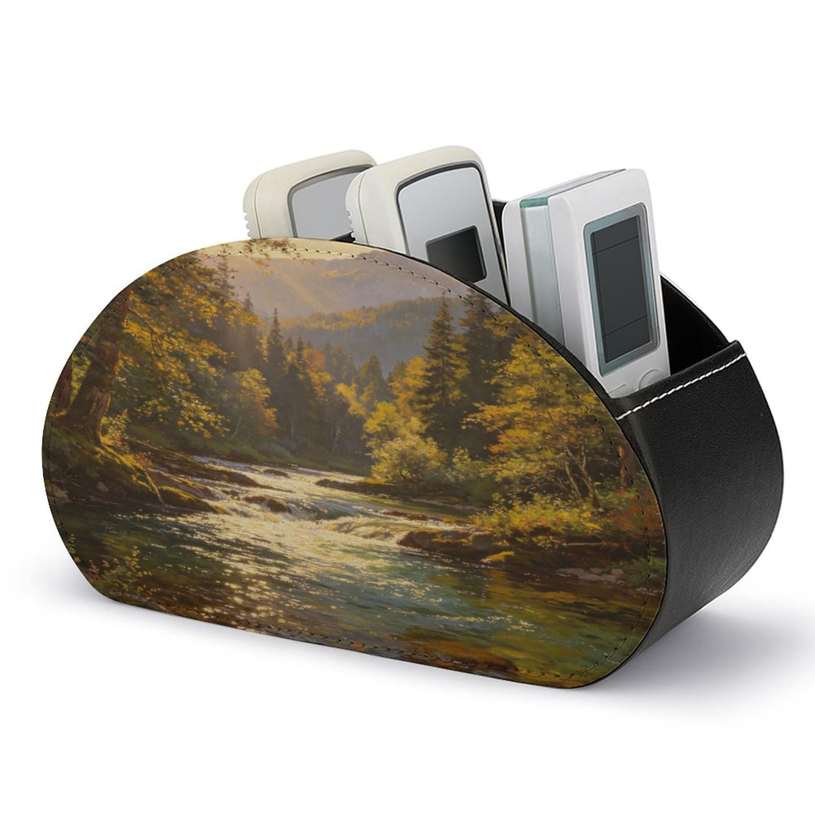 Btcowzrv Style Golden Hour Lakeview Remote Control Holder With 5 Compartments