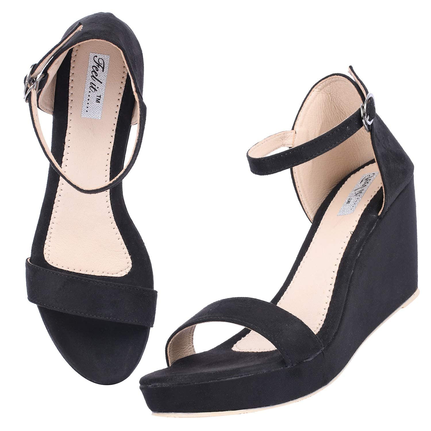 Feel it Womens & Girls Black Fashion Sandal G-547-BLACK-36 (B08FYN95L3) Amazon Price History, Amazon Price Tracker
