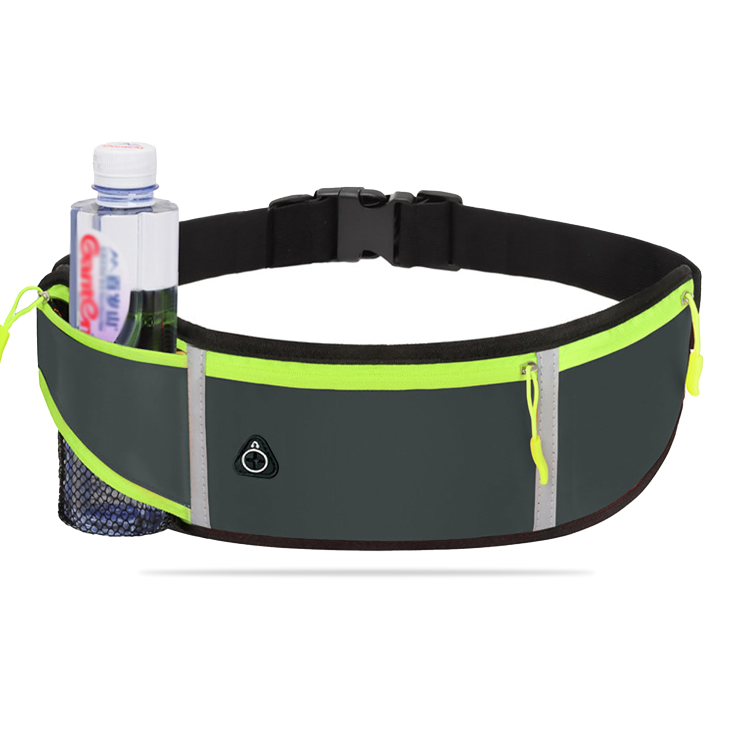 Kraptick Running Waist Belt with Bottle Holder | Adjustable, Waterproof & Sweatproof Jogging Belt | Sports Hydration Belt for Running, Gym, Cycling, Walking & Marathon, Bottle Not Included (Grey)-image-34