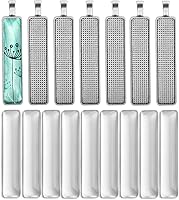 Vista 2 de DROLE Kit de ajuste de bisel de bandeja colgante con 30 piezas rectangulares de vidrio transparente con cúpula de cabujón de azulejos para hacer