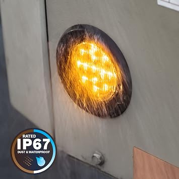 TRUE MODS 2.5 Amber Round LED Trailer Clearance Side Marker Light for RV
