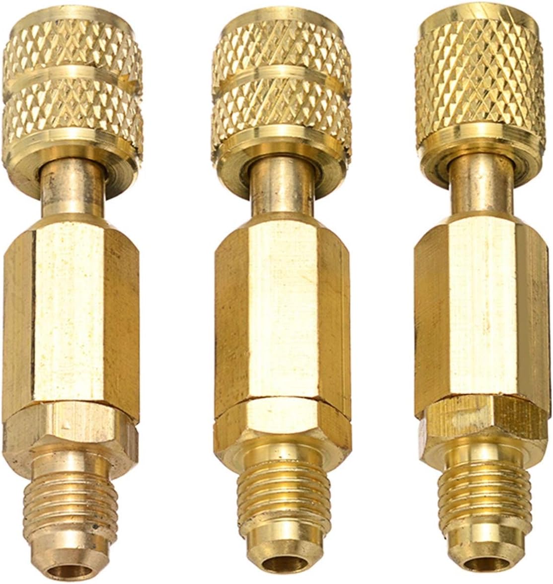 3pcs/lot HVAC 3 Color R410A Valves Refrigerant Adapter AC Charging Hoses Straight Ball