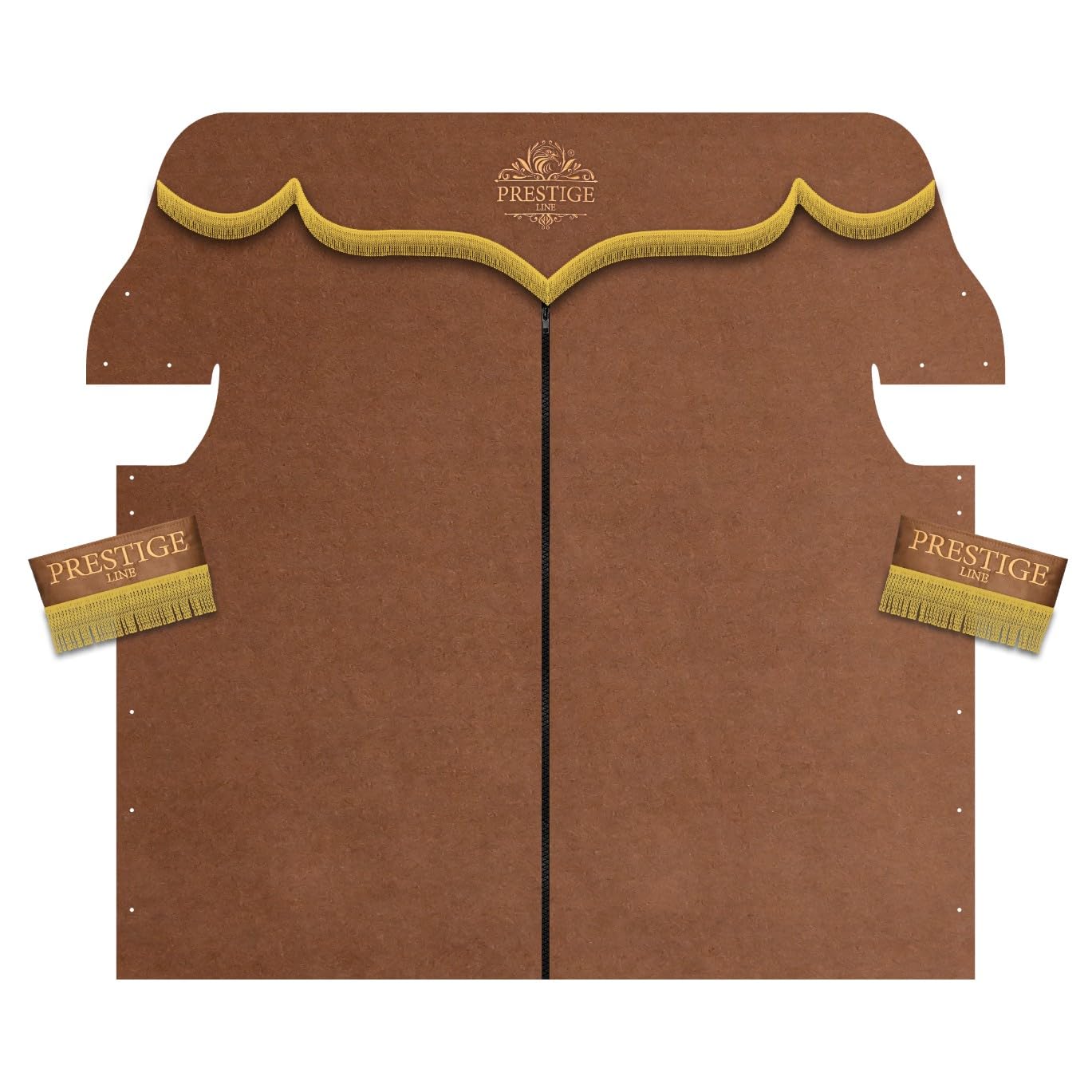 ALFA-WAYSInternational lt rh prostar Lonestar Truck Sleeper Curtains Prestige-Line Brown