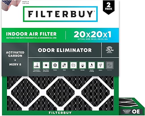 Filtros de hornofiltros de aire - Eliminador de olores MERV 8 (paquete con 2 unidades)