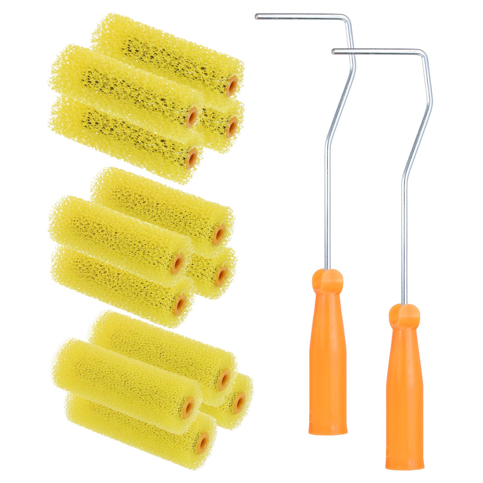 QUARKZMAN 1 Juego Fundas Para Rodillo Pintura Texturizadas 4" Mini Rodillo Pintura Espuma Resistente Con Marco Juego Texturas Rodillos Pintura Para Paneles Yeso Texturizados Reutilizable
