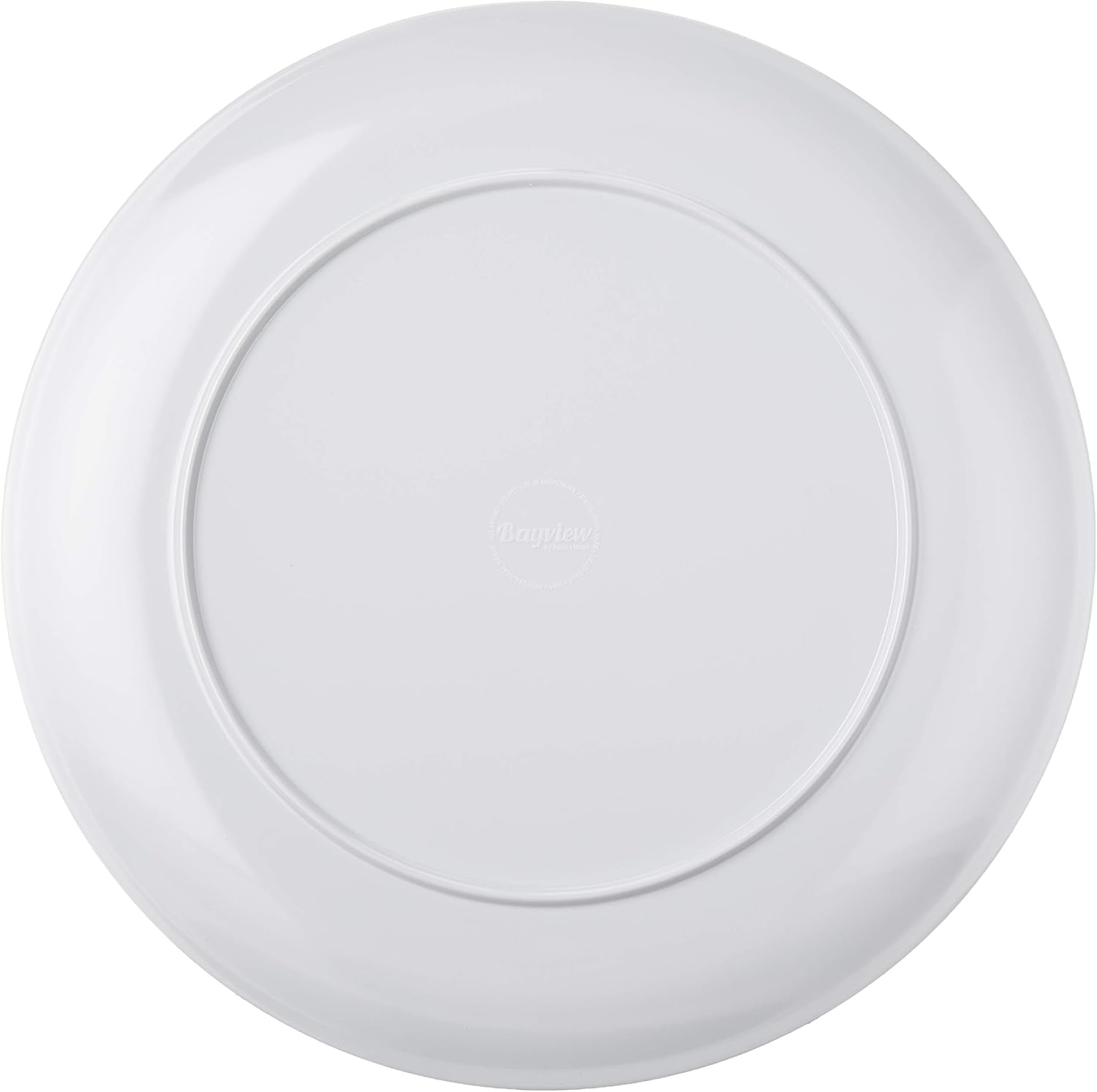  | Amuse Home Bayview Essentials- Chip-Resistant Large Daily Melamine Round Dinner Plate- Set of 6-11 inches (White): Dinner Plates