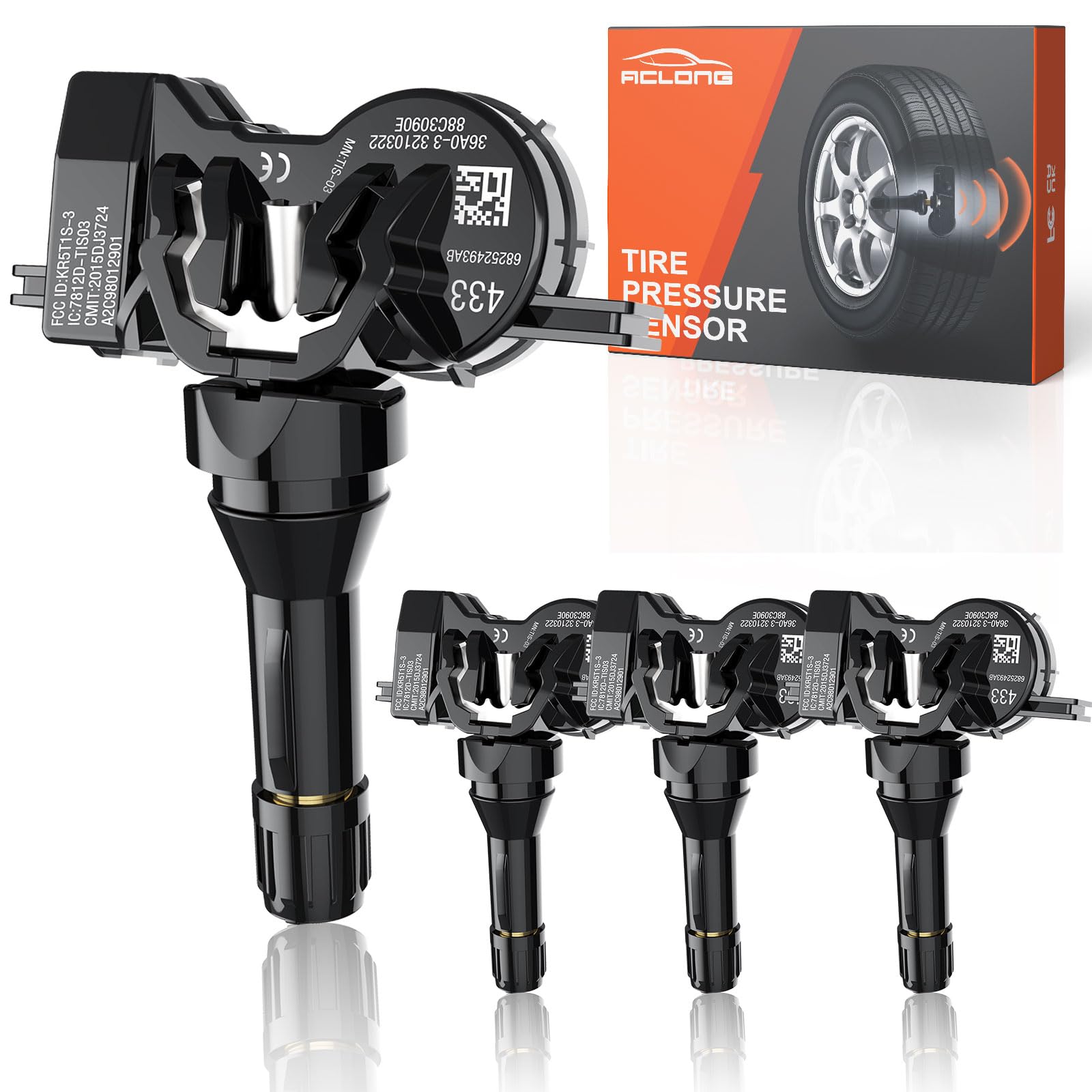 Photo 1 of ACLONG TPMS Sensor,433MHZ Tire Pressure Monitor System Sensors for Jeep Grand Cherokee Renegade 2016-2021|Dodge Dart Durango 2013-2021| Fit for Chrysler 200 2015-2021, 68193586AC - 4 Pack 4 PCS (68313387AB)