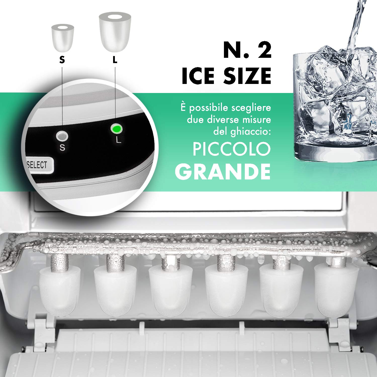 MACCHINA PER CUBETTI DI GHIACCIO FABBRICATORE TRINITI 15 KG IN 24H ICE MAKER