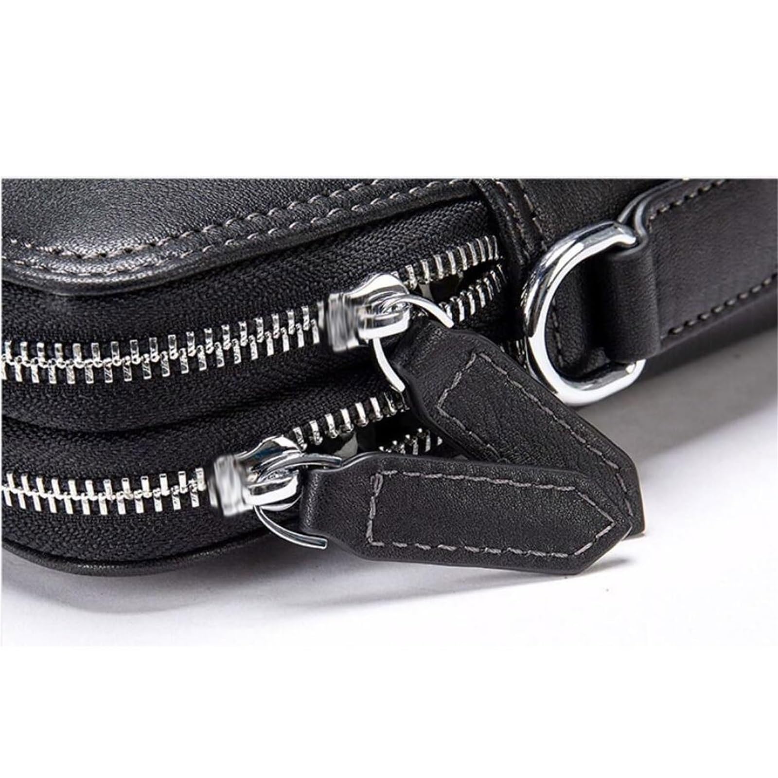 Porte-documents fin en cuir noir for homme et femme for ordinateur portable