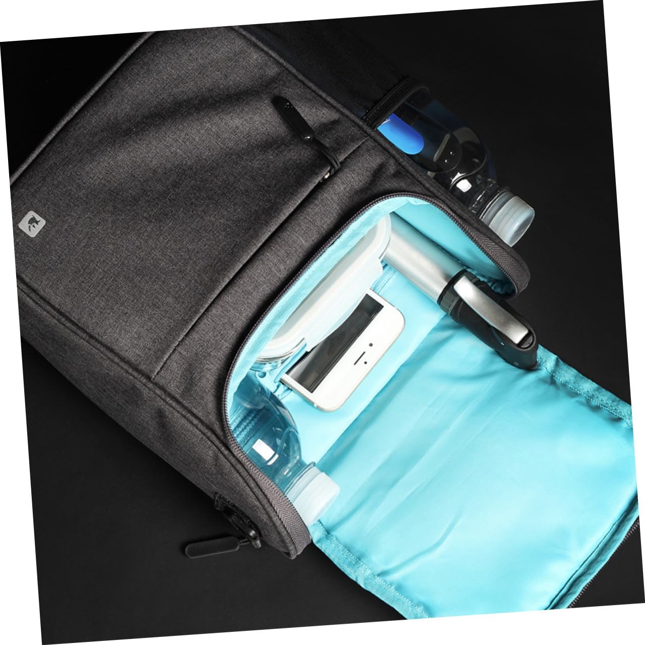 GALPADA Borsa Manubrio Bici Capacità Borsa Anteriore Per Auto Elettrica Accessorio Ciclismo Professionale Cerniera Grigio Scuro