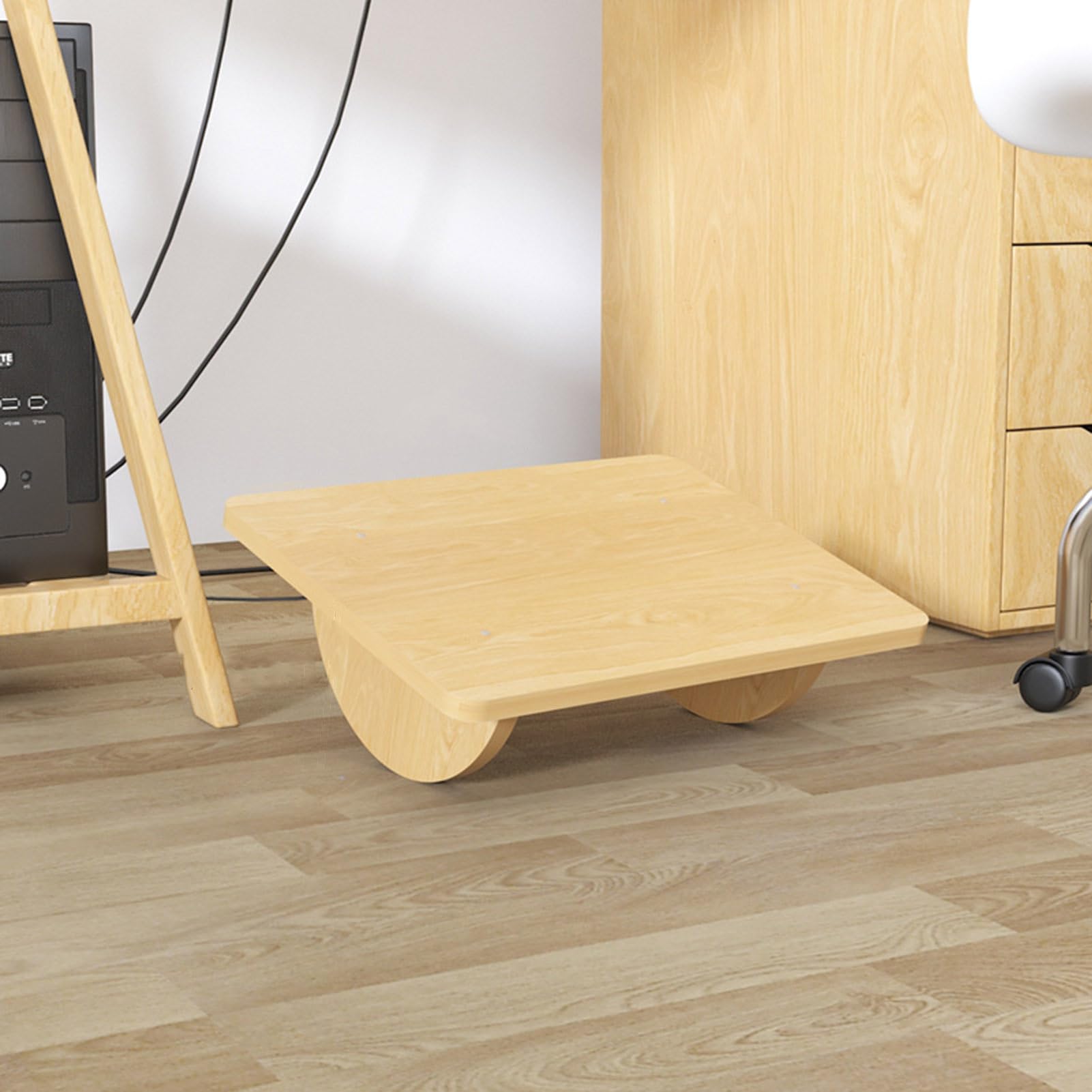Fußstütze unter dem Schreibtisch: Schaukelfußhocker, ergonomisches | Balancebrett, Bewegungshocker | Büro Arbeitsbereich Schule Wohnzimmer Komfort Unterstützung Sitzen a